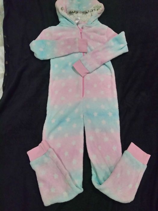 Флисовая пижамка-кигуруми на девочку,Peacocks