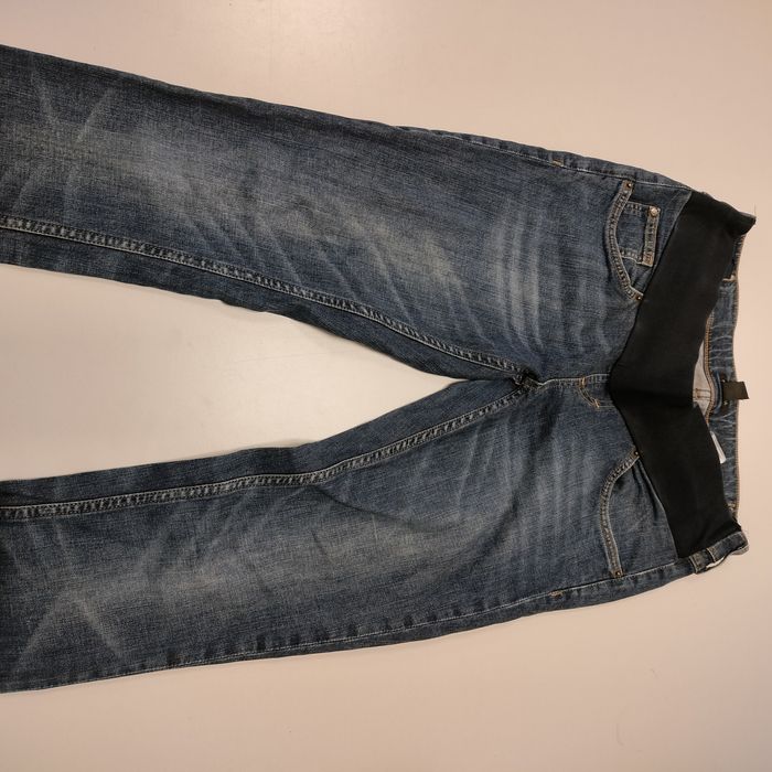 Jeansowa, jeansy, Spodnie ciążowe 42, h&m mama