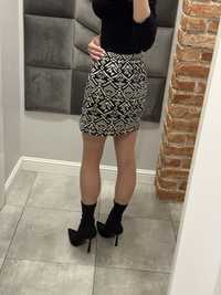H&M modna mini spódnica bawełna, rozmiar 36