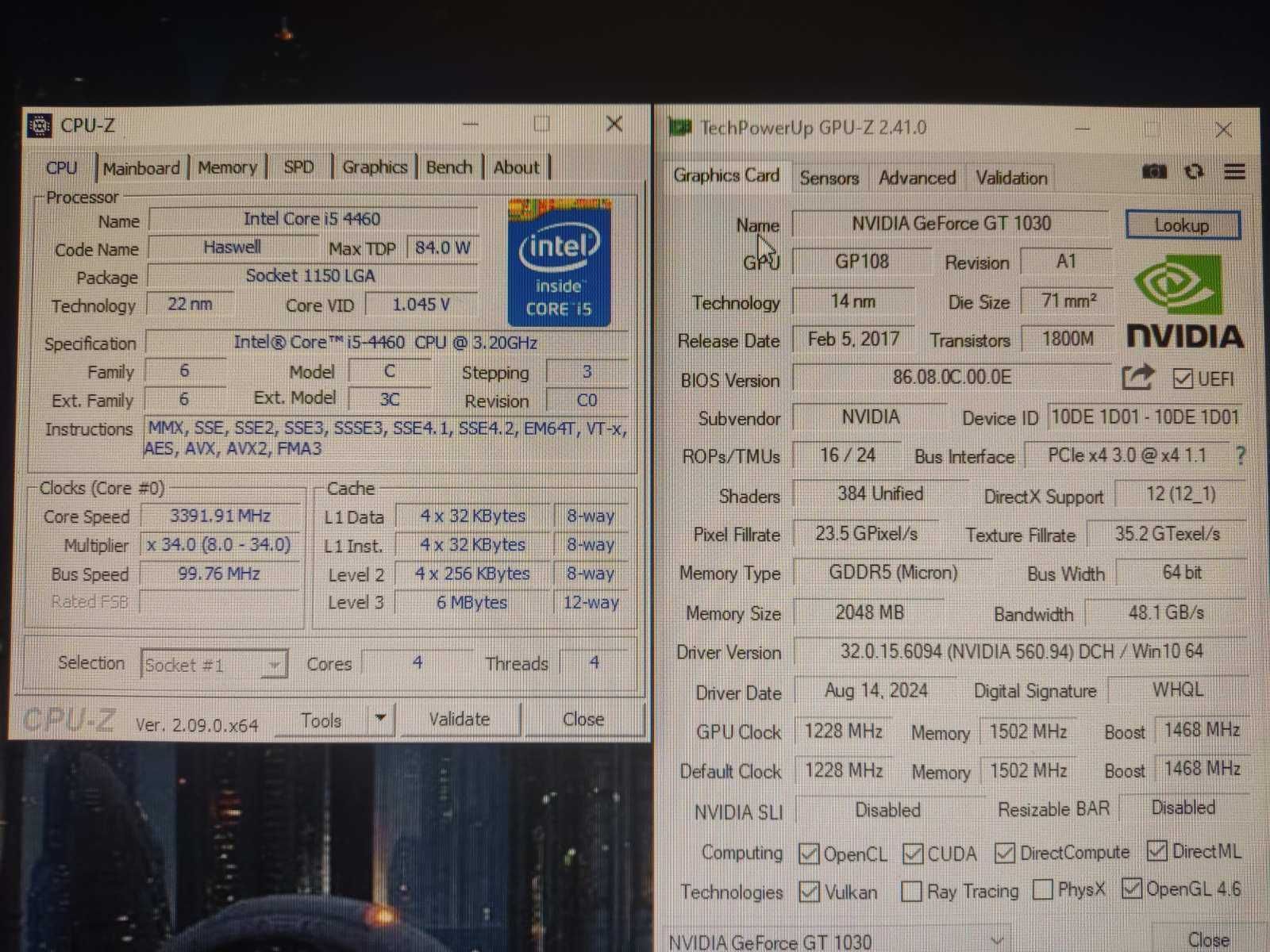 ИГРОВОЙ КОМП Intel i5-4460 (4x3.40),GT 1030 2 Gb,DDR3 16 Gb, SSD 120Gb
