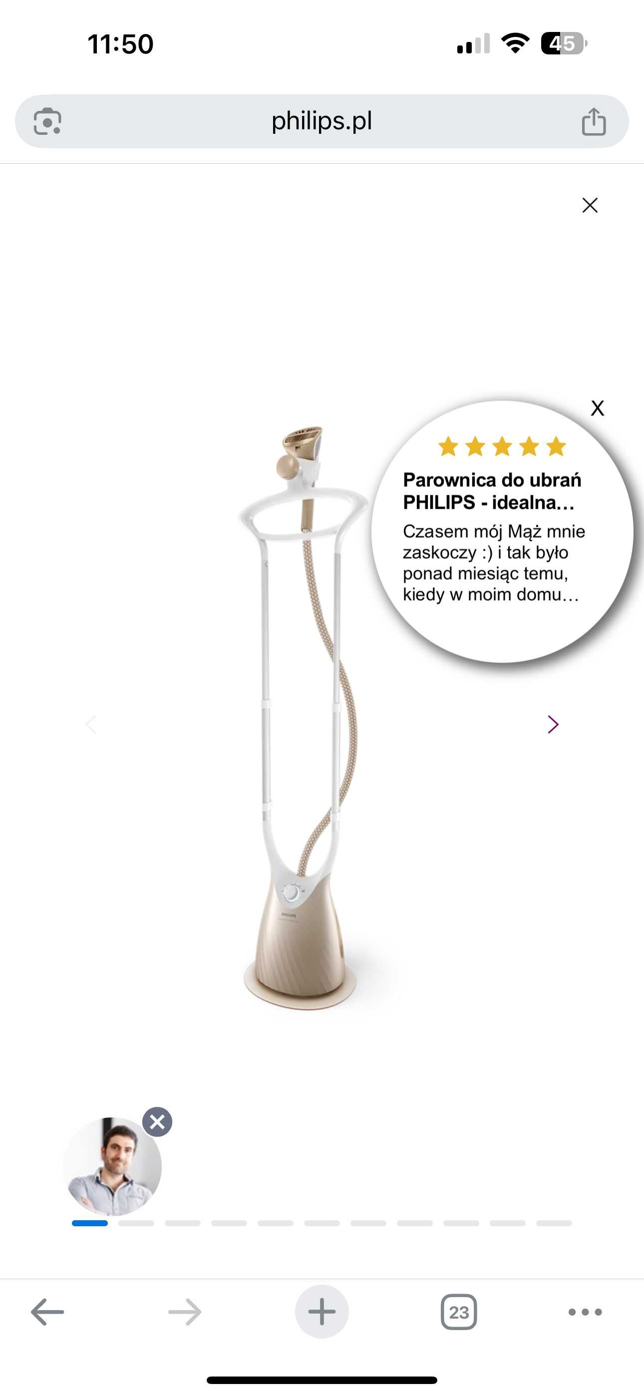 PHILIPS ComfortTouch Advanced GC576/60 parownica