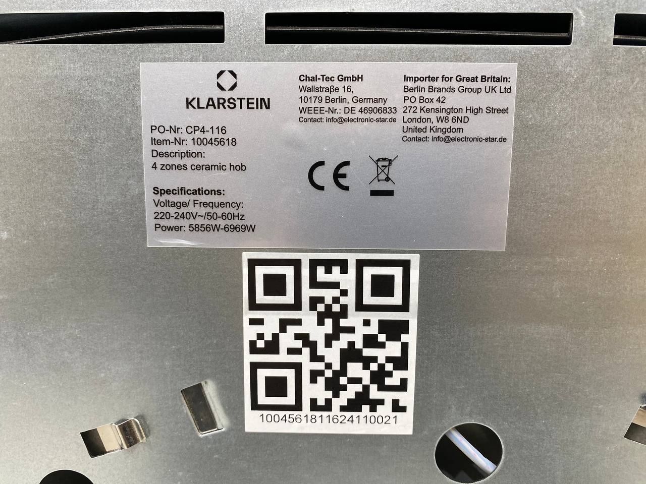 Плита склокераміка Klarstein з Німеччини / инфракрасная с Германии