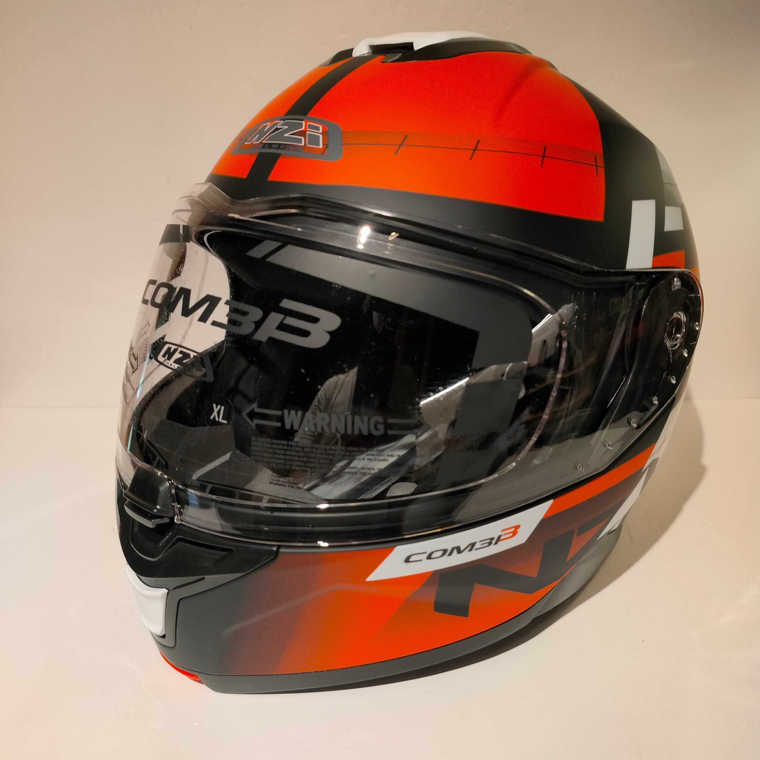 Capacete modular NZi dupla-homolacao ECE.R22.06 + PJ mota scooter Novo