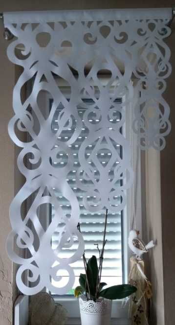 Firana panel ekranowy 60x100 cm żakard dekoracja okienna 2 sztuki