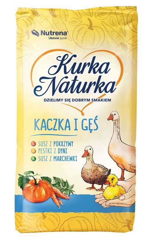 Karma dla Kaczek i Gęsi 25kg Kurka Naturka NUTRENA Zioła Susze