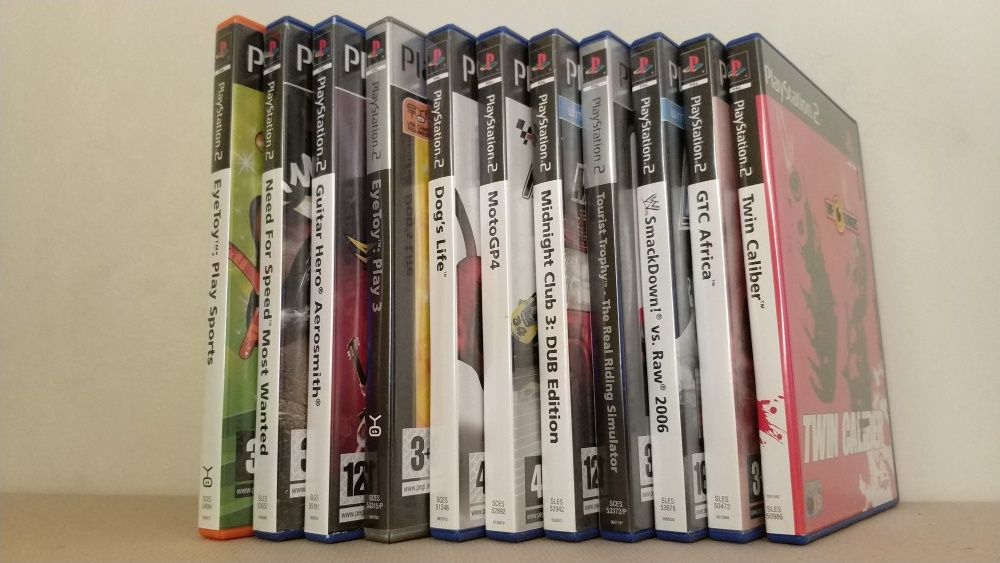 Jogos PS2 (Need for Speed, Guitar Hero, Eye Toy, etc)