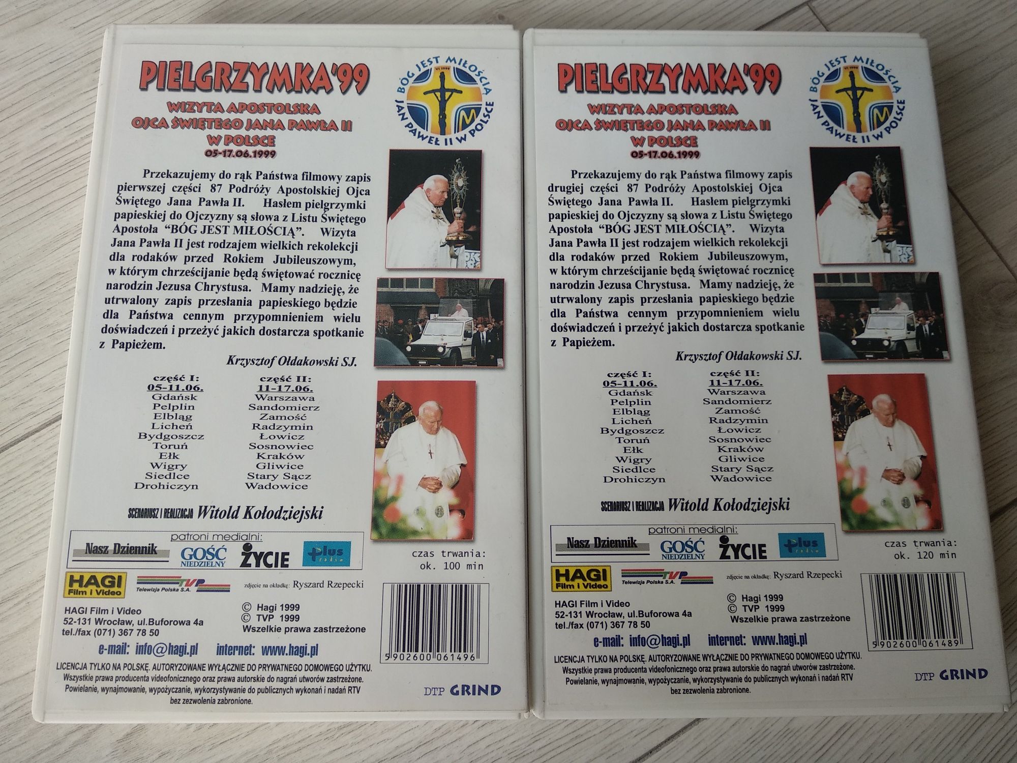 Film Wizyta apostolska Jana Pawła II w Polsce na kasecie VHS