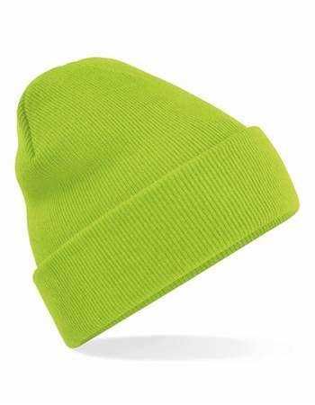 Czapka Zimowa Damska Męska Beanie Dzianinowa Ciepła Żółty