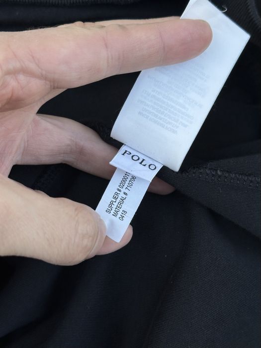 Czarna rozpinana bluza z lampasem Ralph Lauren Performance, rozmiar XL