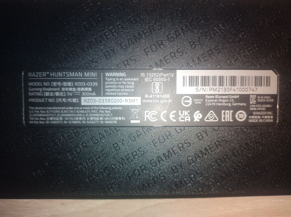klawiatura razer huntsman mini 60%