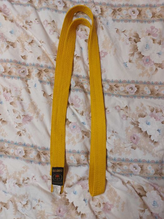 Żółty pas do kimona 280cm