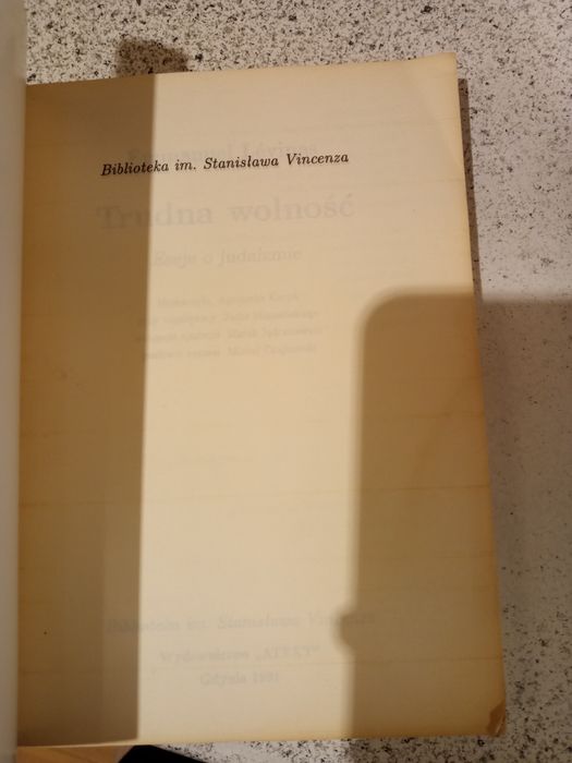 Trudna wolność. Eseje o Judaizmie. Emmanuel Levinas