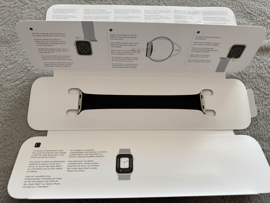 Pasek apple watch Charcoal braided solo loop rozmiar 9