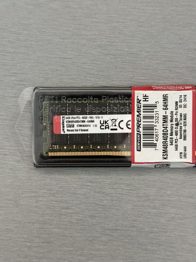 Pamięć RAM Kingston DDR5 64GB 4800MHz