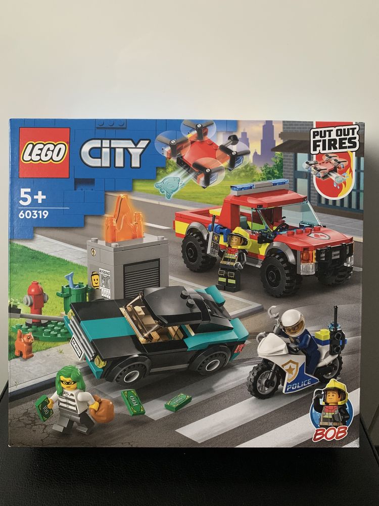 Klocki lego 60319 City - Akcja strażacka i policyjny pościg,wysylka24h