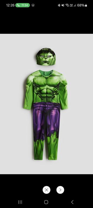 Strój karnawałowy Hulk