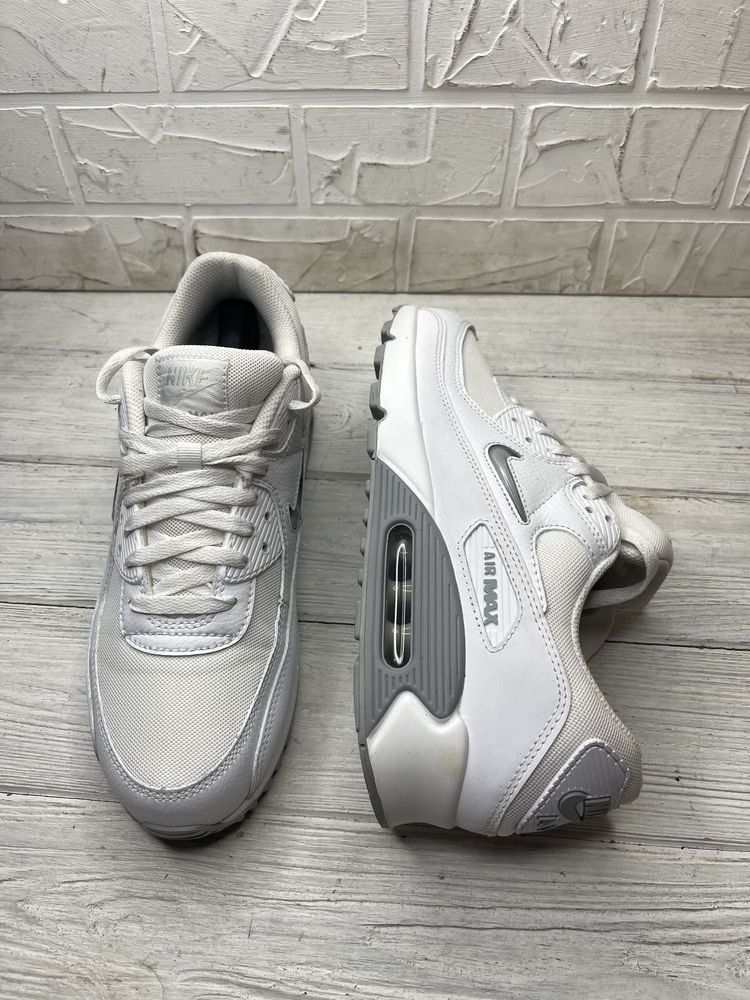 кроссовки nike air max 90 белые кожаные летние