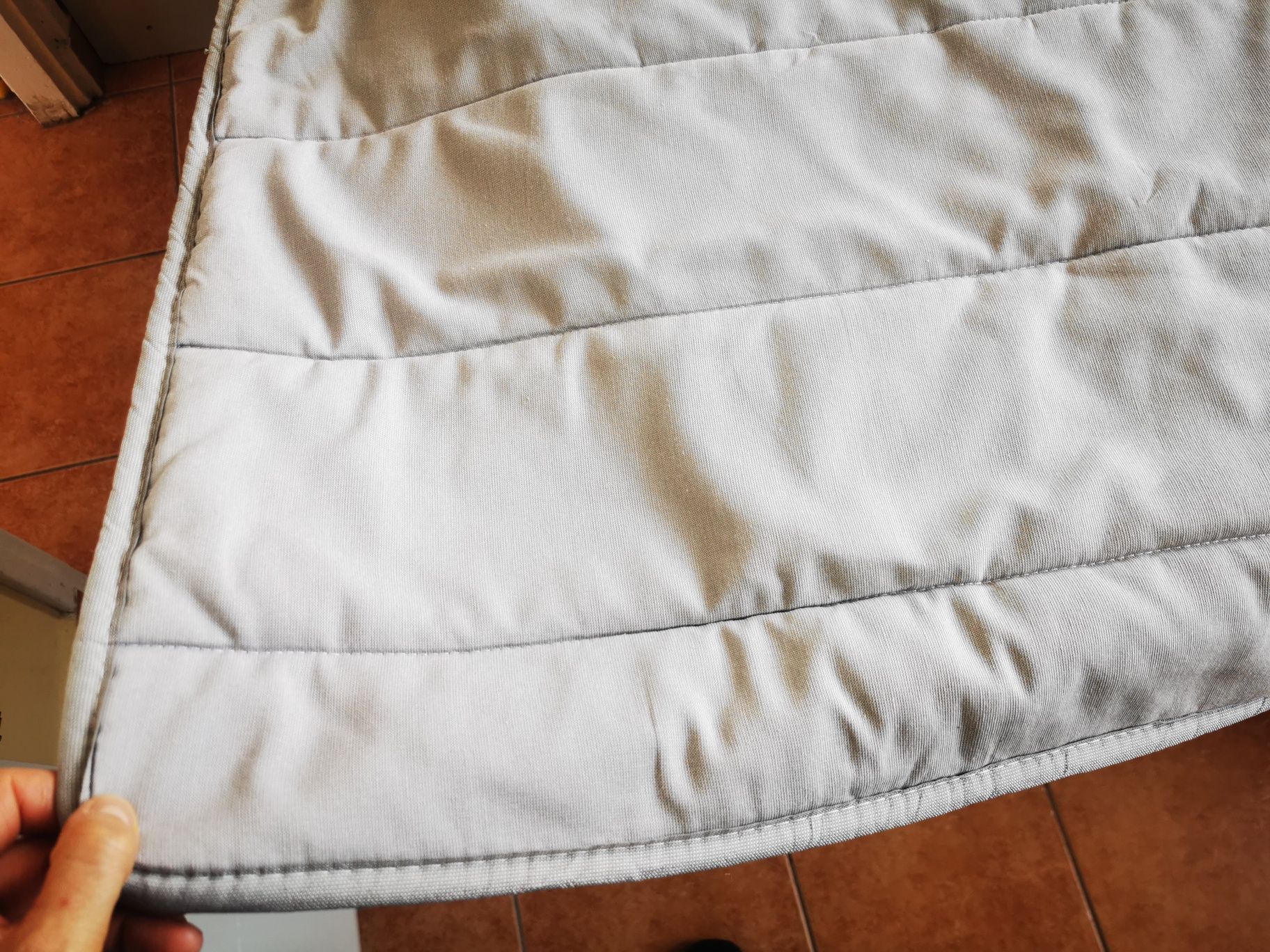 Narzuta szara pikowana Ikea, gruba dwustronna 160 x 200 cm