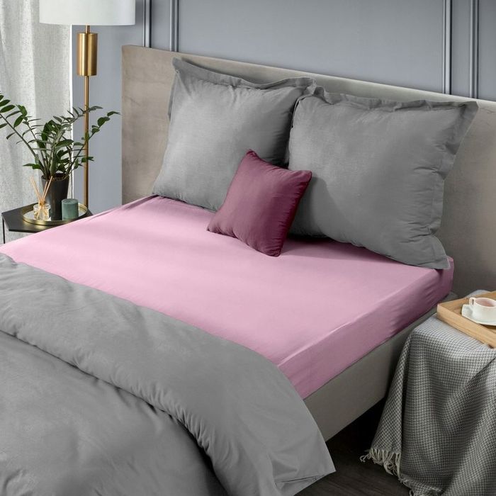 Prześcieradło Satynowe Bawełniane z Gumką Jednolite Nova3/180x200