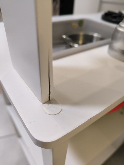 Kuchnia zabawkowa dziecięca biała drewniana