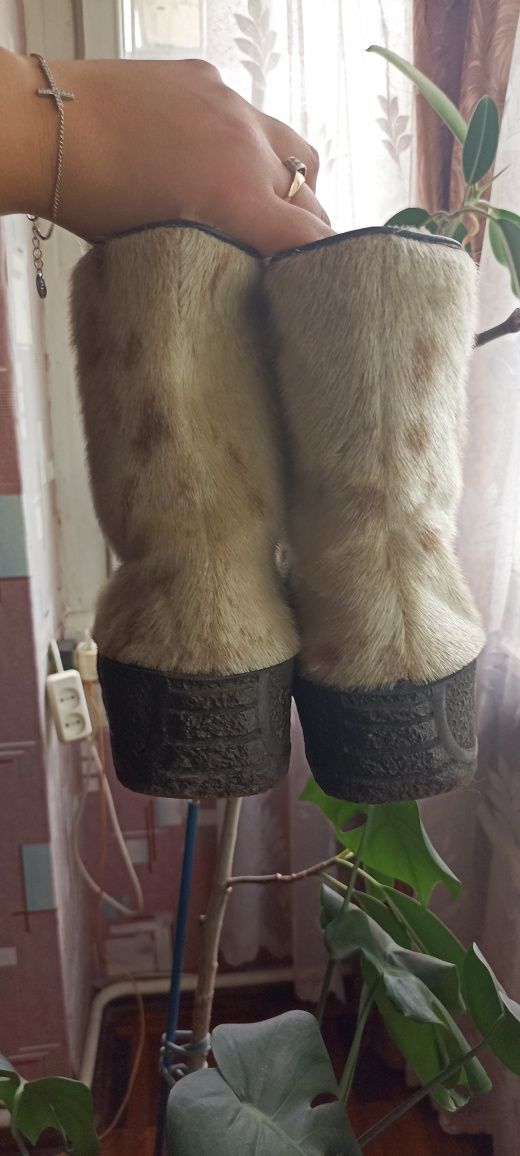 Натуральные сапоги из нерпы