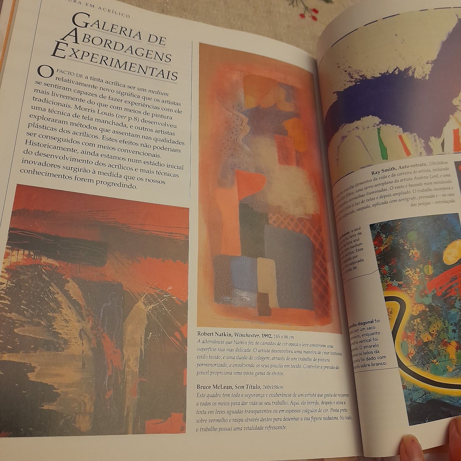 Livro de introdução à pintura e acrílico