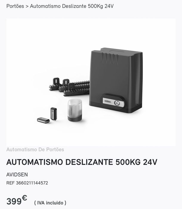 Portão Automatismo Deslizante 500kg