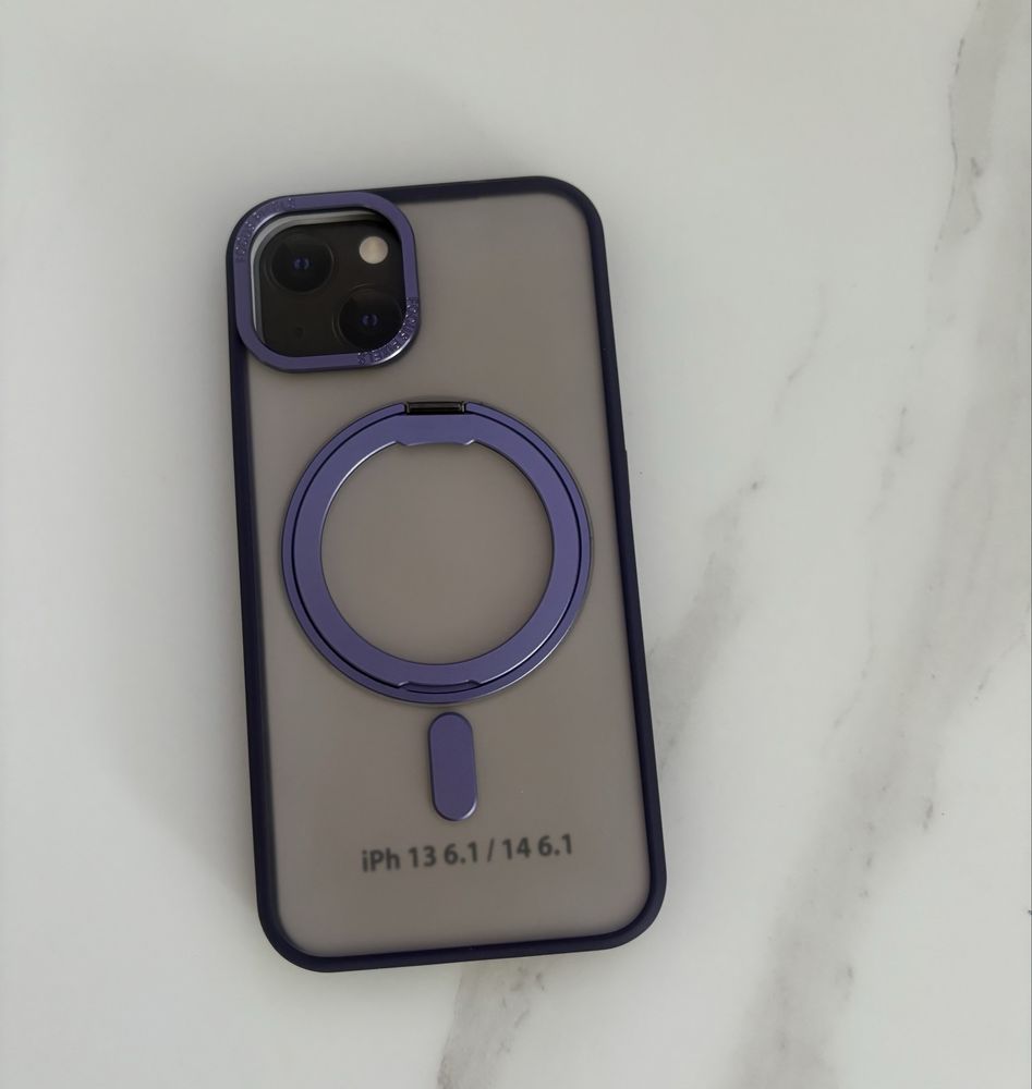 Etui iPhone 13 z podstawką fioletowy