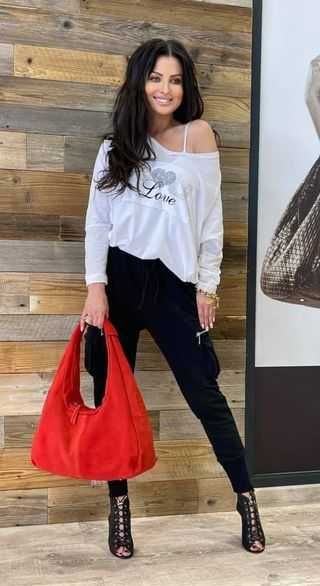 BY O LA LA torebka skórzana shopper