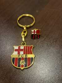 Brelok do kluczy + wpinką FC Barcelona