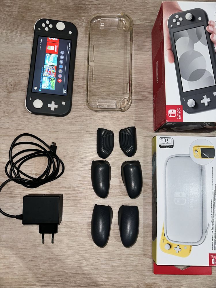 Switch Lite Cinza com 4 jogos