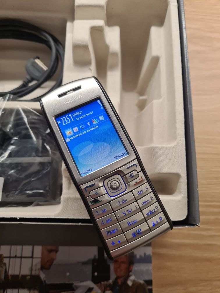 Nokia E50 Pełen Zestaw Pudełko kabel USB Ładowarka Zgodne Imei Okazja