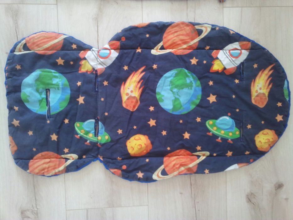 Wkładka minky minki polarowa do wózka spacerowego nakładka+pałąk s.bdb