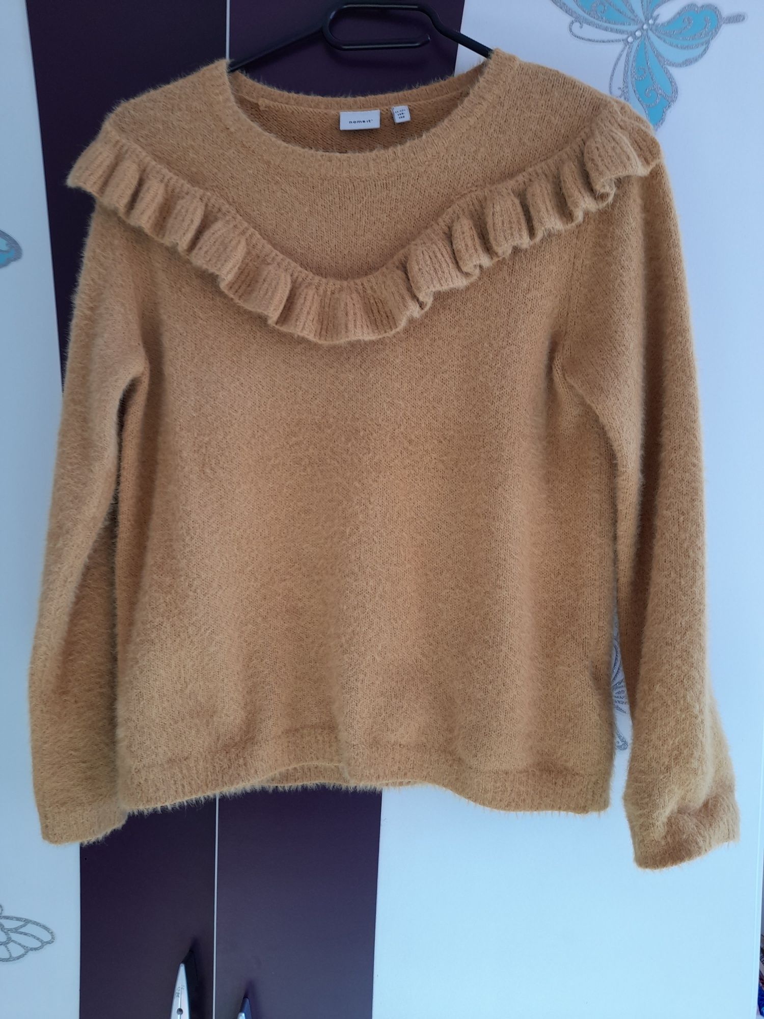 Sweter włochaty ciepły milutki