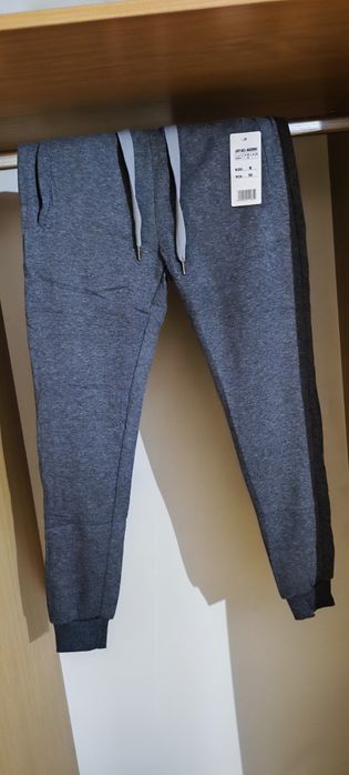 Spodnie męskie dresowe jogger szare