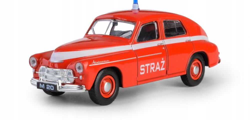 Samochód Model Warszawa M-20 Straż kolekcja PRL