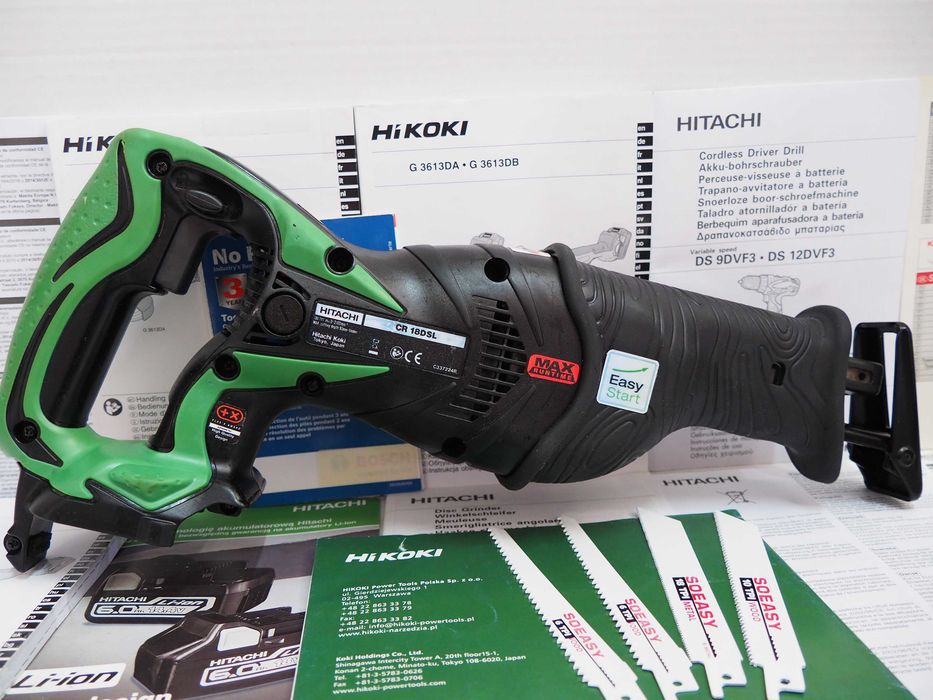 HITACHI CR 18 DSL pila szablasta 18v/36v Made in Japan HIKOKI +noże