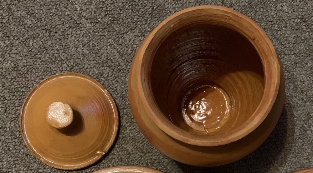 Емкость для сыпучих чая деревянная из глины хрустальная