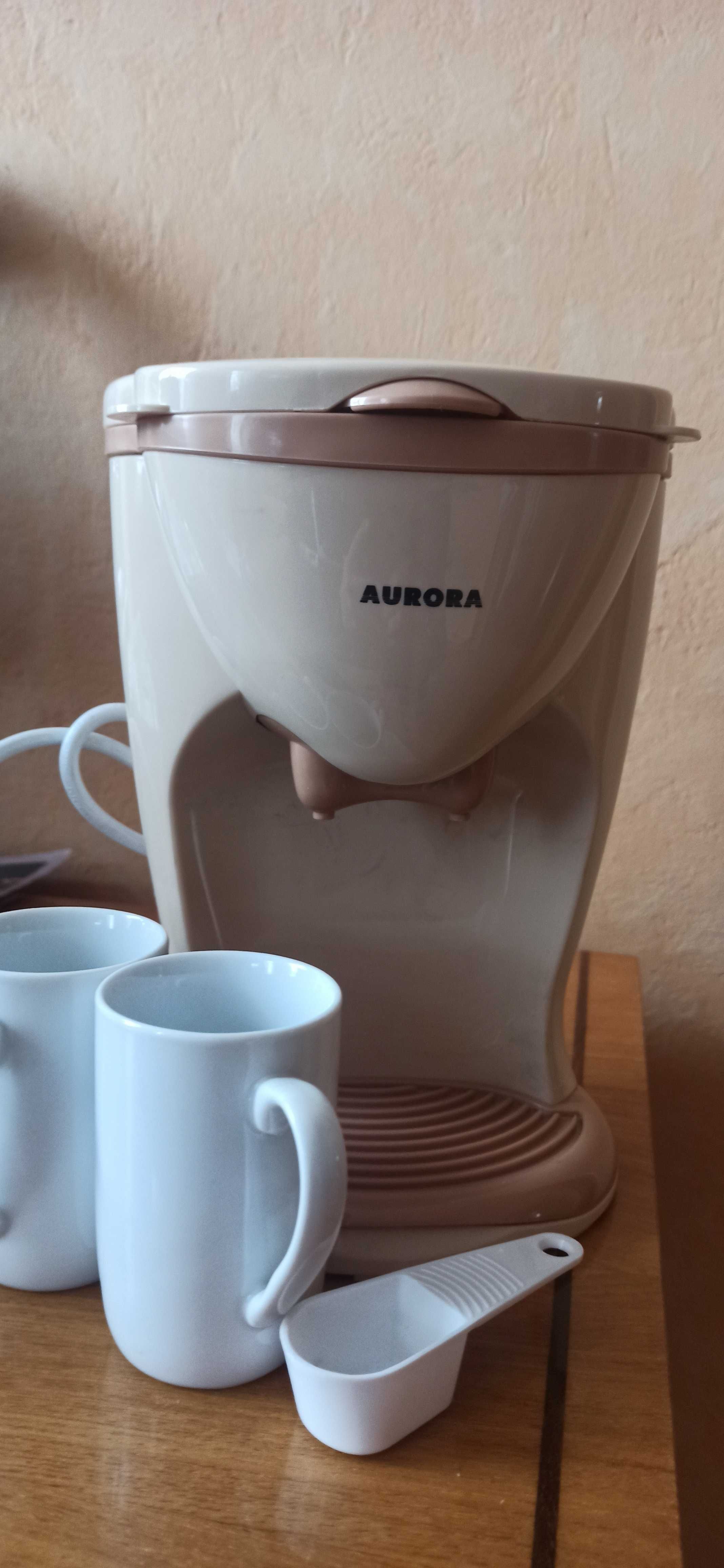 Кавоварка, AURORA, електрична, кавова машина з чашками, кофеварка