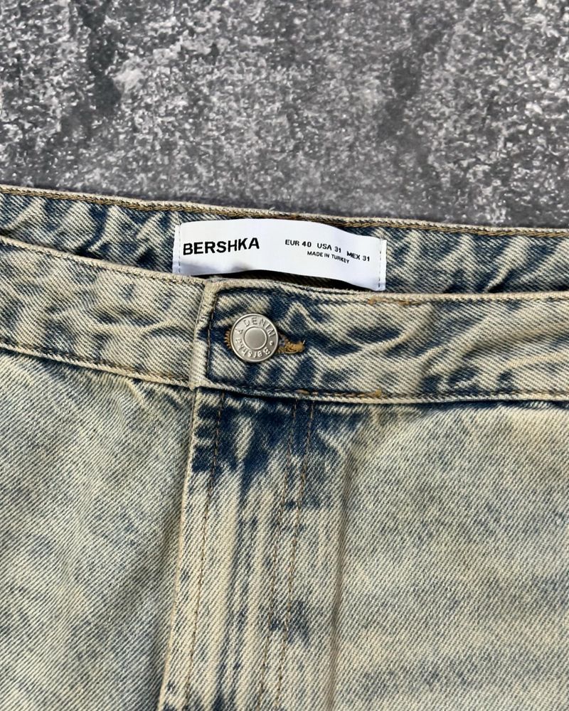 Bershka Faded Skater Jeans Blue baggy | бэгги джинсы бершка штаны