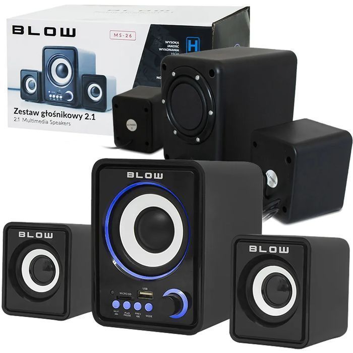 Głośniki komputerowe BLOW MS-26 2.1 USB karta SD 66-377#