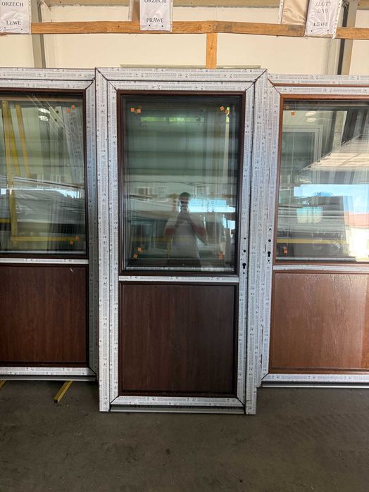 Drzwi PCV (90x200) (Białe Antracyt orzech) Od ręki! Transport cała PL!