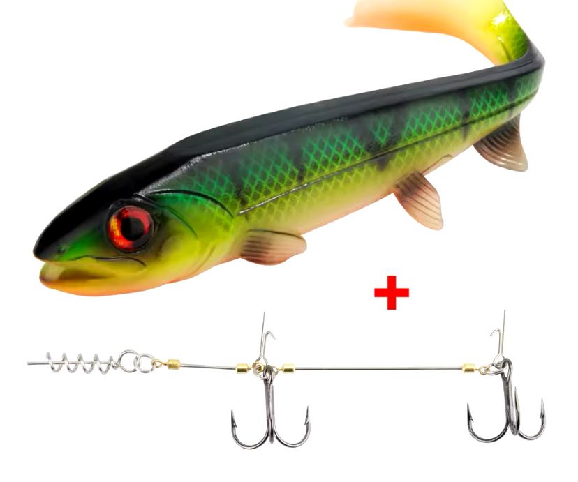 Big Fish Miękka przynęta 14 cm + zestaw haczyków