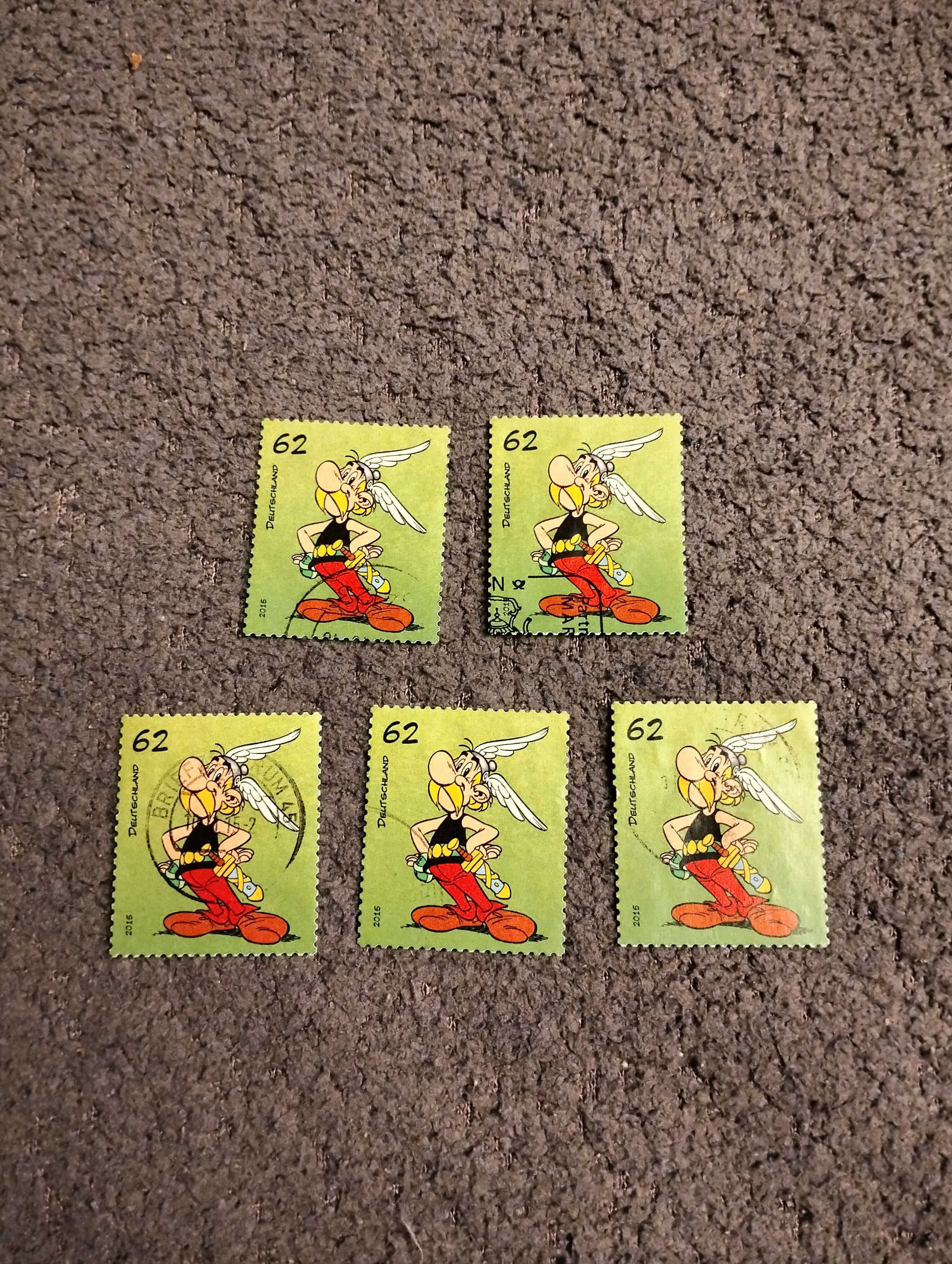 Znaczki pocztowe Asterix 5 szt., znaczek