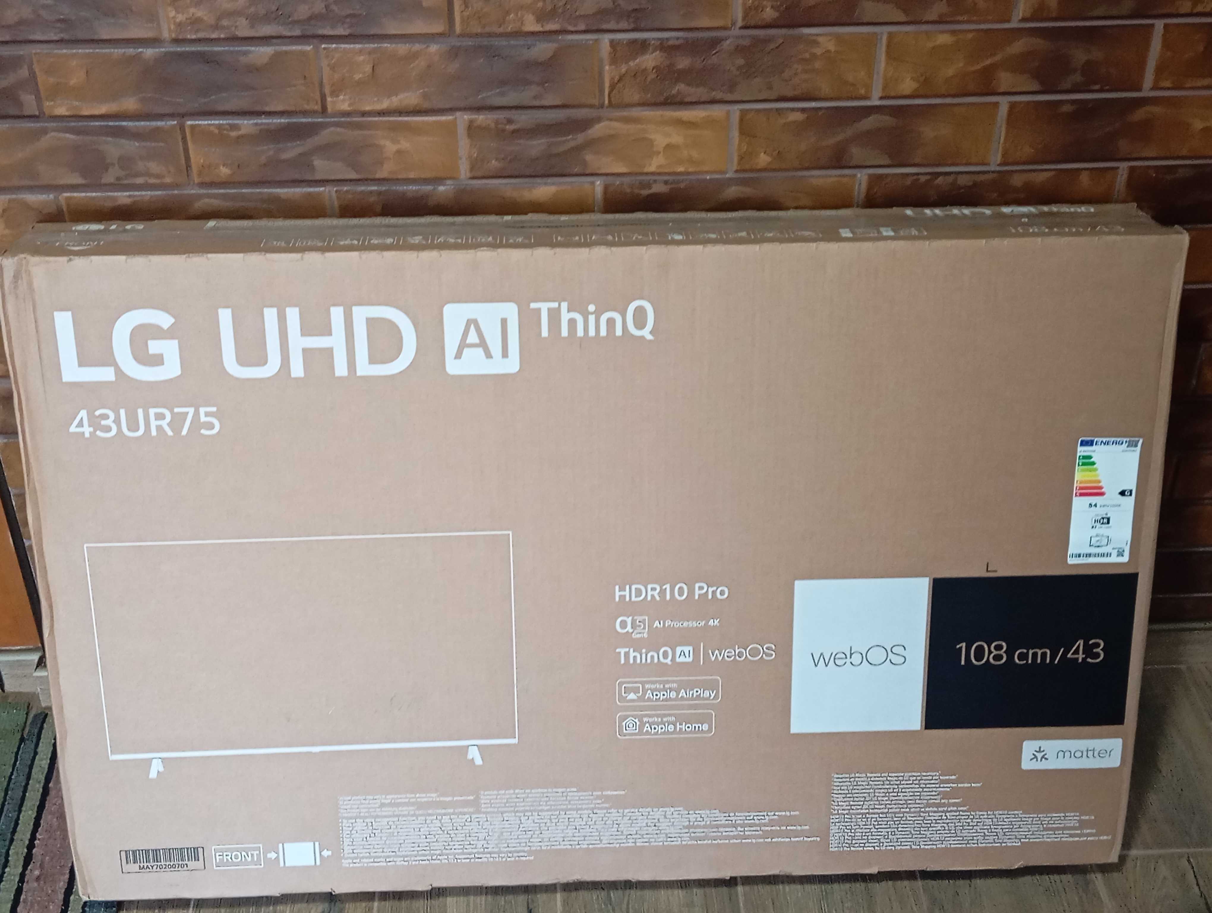 Телевізор LG 43UR75006LK