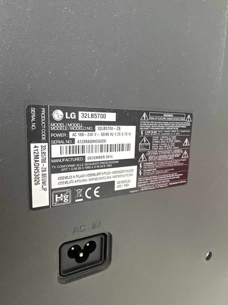 Smart TV  LG 32”