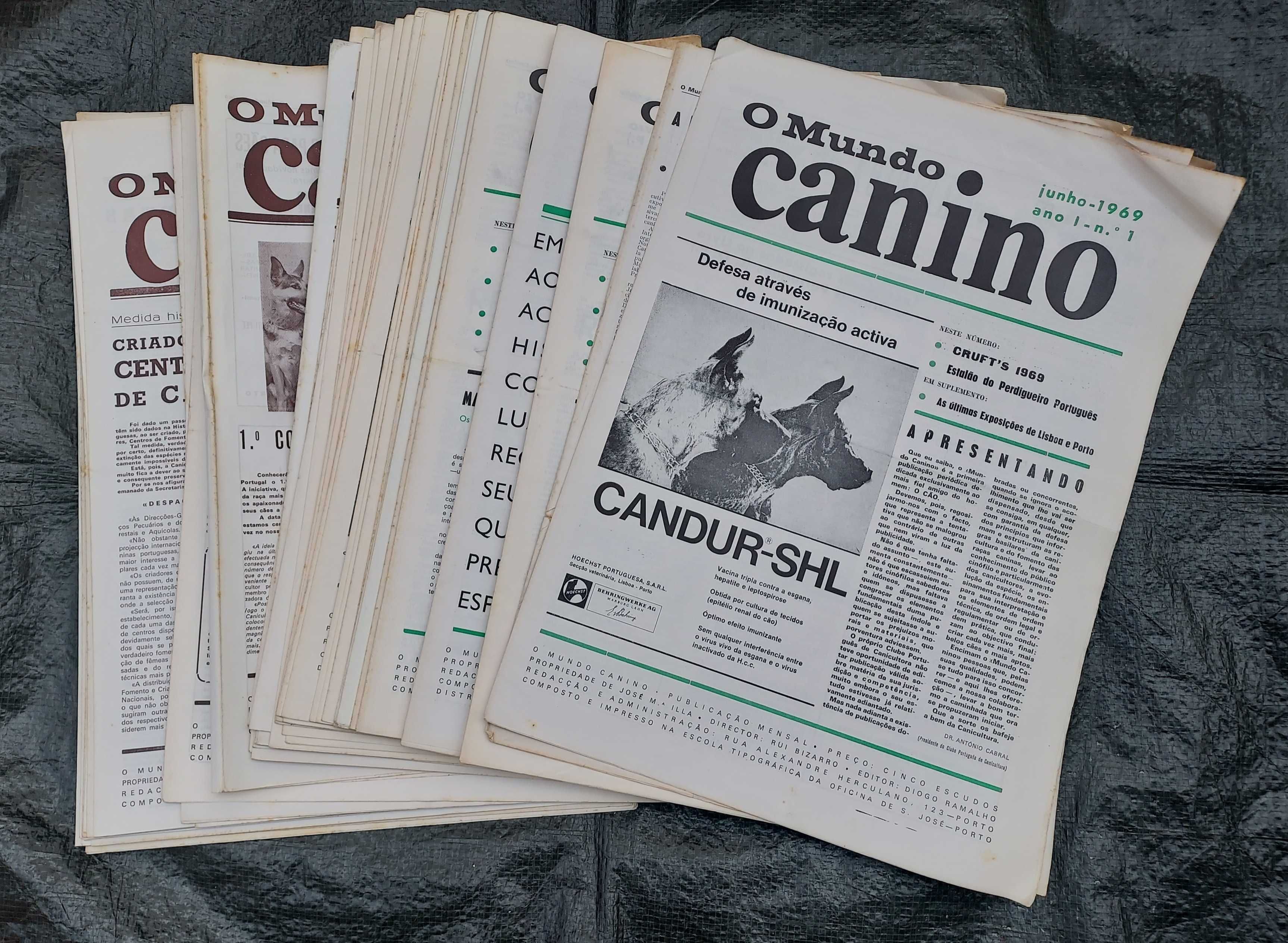 O Mundo Canino-Publicação Mensal-Porto-1969/73 (Completo)