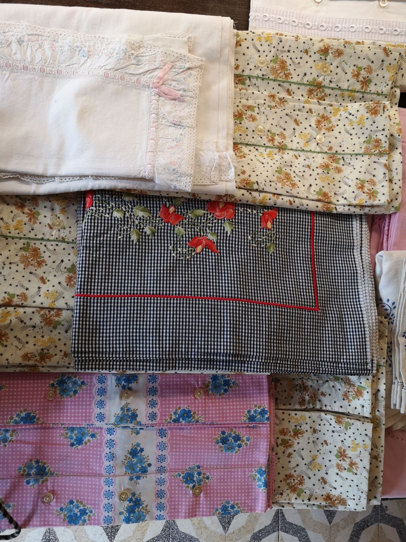 Conjuntos lençóis cama com fronhas