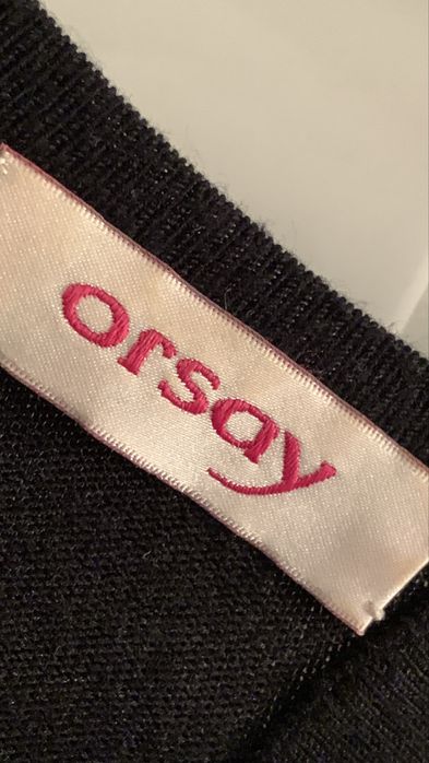 Sukienka mała czarna dzianinowa Orsay 36 za kolano