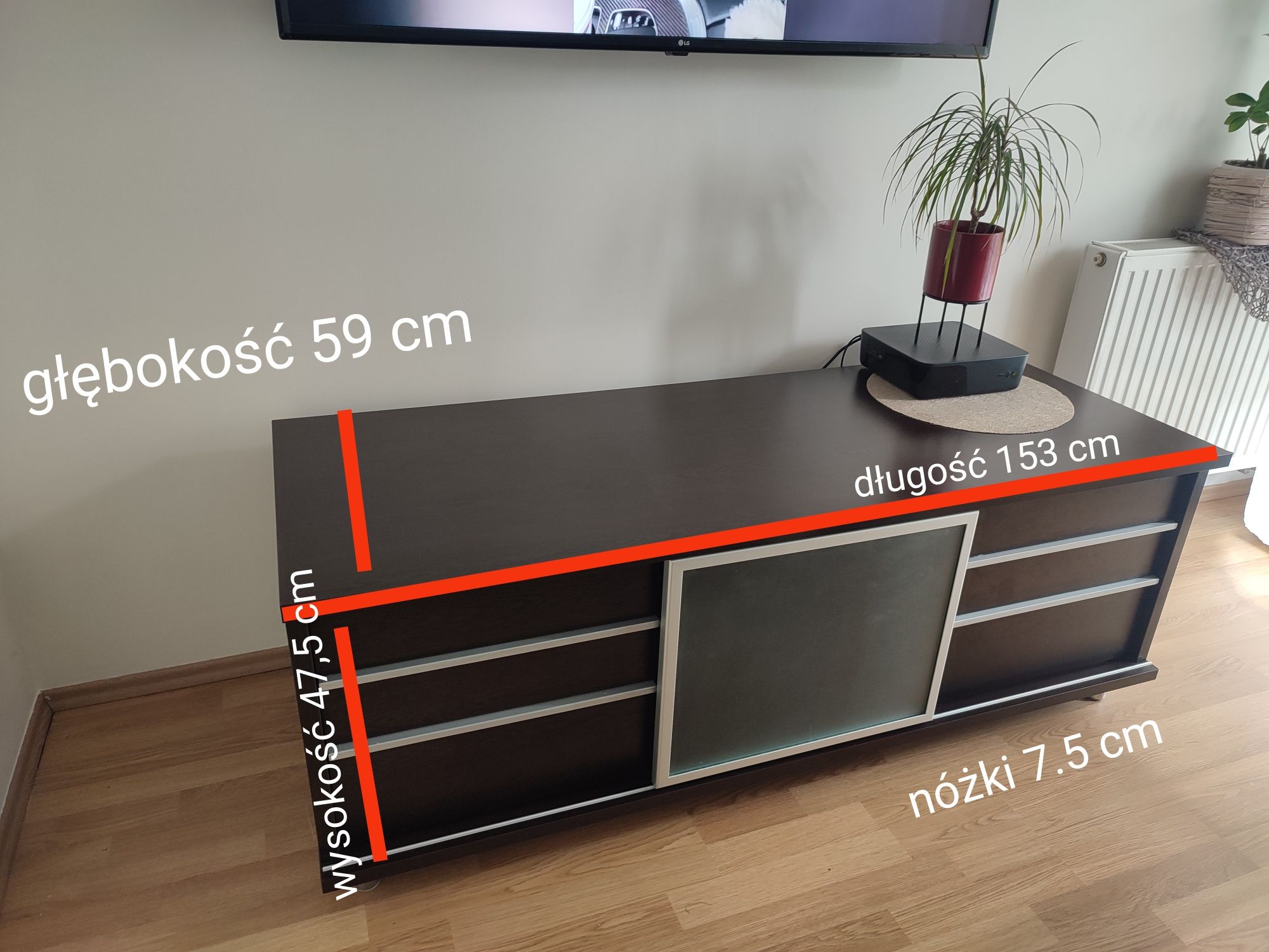 Komoda RTV venge 153 cm x 59 cm x 55 cm